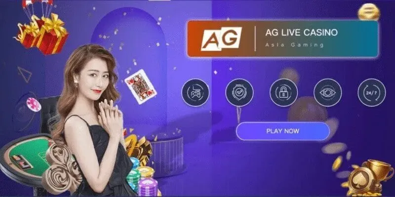 Bàn chơi baccarat trực tiếp tại AG Casino trên FO88